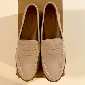 Beige Sperry Seaport Penny Loafer